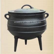 # 8 Olla Potjie de Hierro Fundido Preseasoned con 3 Piernas